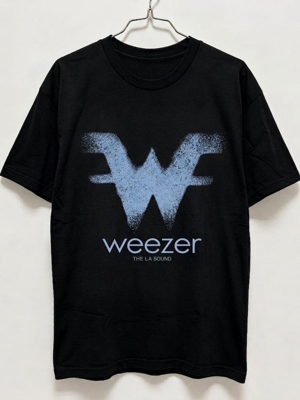 Gildan Black Tee with Blue Weezer Logo